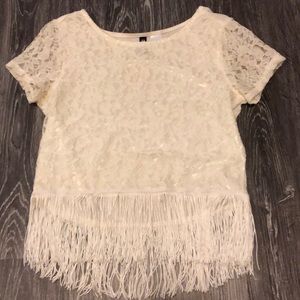 White floral printed top